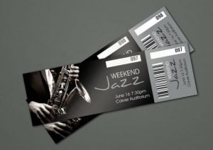 jazz weekend tickets dark background