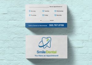 dental appointment card