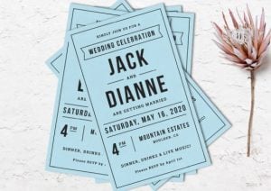 flat wedding invitations