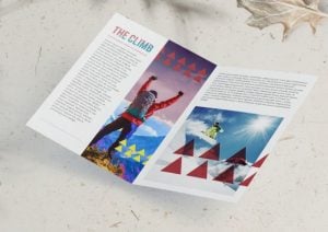 snow adventure half fold brochure