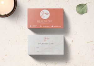 health and beauty appointment cards