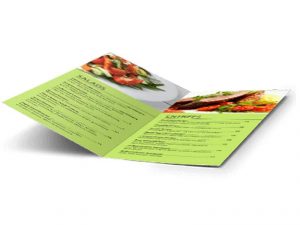 custom half fold menu