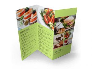 custom z fold menu print