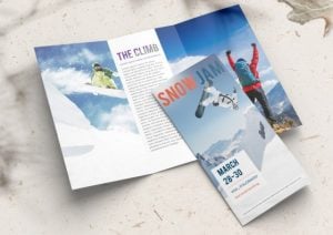 tri fold brochures snow jam images