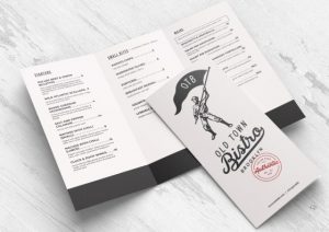 tri fold food menu