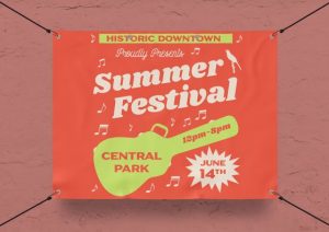 summer festival vinyl banner