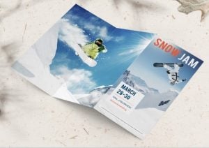 z fold brochure snow