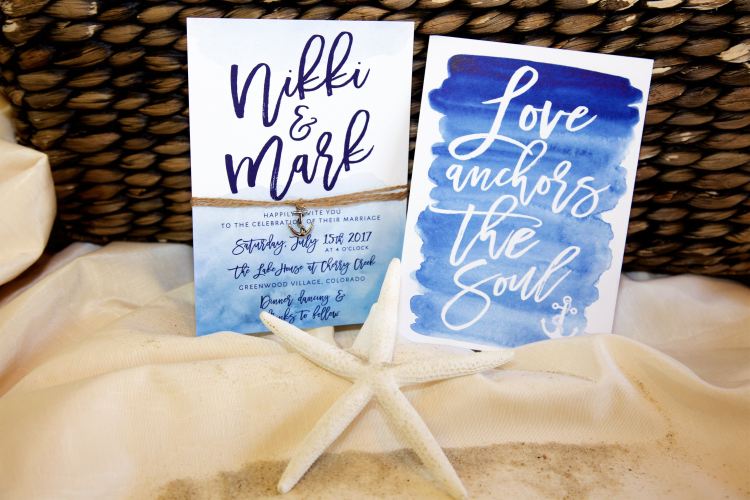 light blue wedding invitations