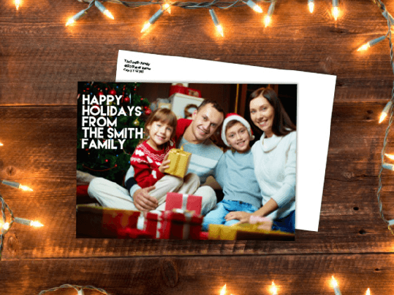 custom flat holiday cards