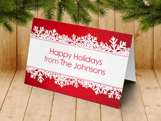 custom folded holiday cards