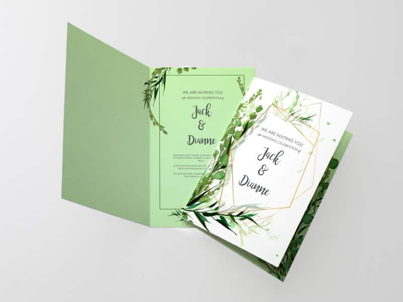 custom folded invitation cards