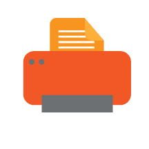 printer icon orange