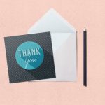 flat thank you cards pastel