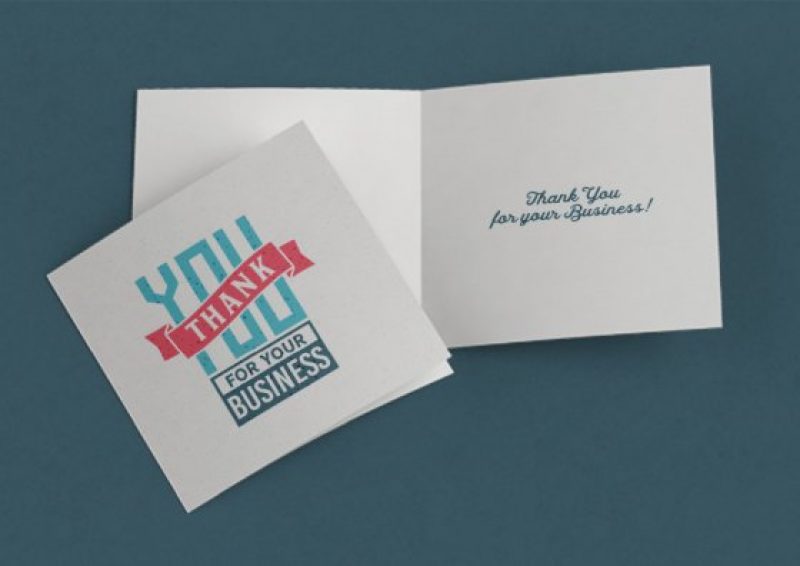 Folded Thank You Cards | Custom Folded Thank You Cards | Folded Thank ...