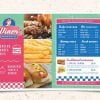 custom placemat food menu