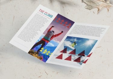 small half fold brochure