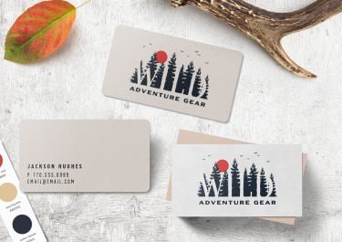 light fall business cards