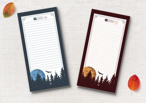 fall color custom notepads