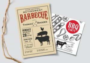 barbecue flat invitations