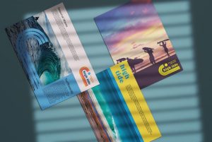 custom postcards beach theme