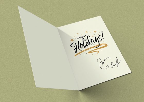 custom folded holiday card
