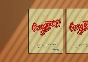 congrats flat greeting card