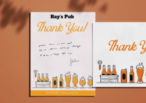 pub greeting card