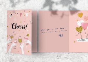 cheers folded greeting card