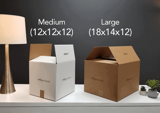 shipping boxes sizes medium large